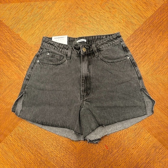 WeWoreWhat The Boyfriend Denim Short Size 24 in Washed Grey New - Picture 4 of 8